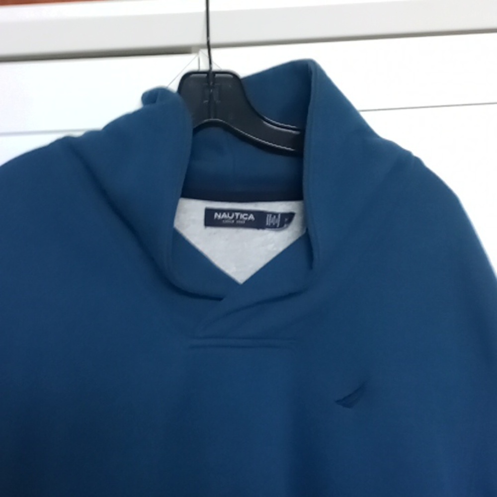 XL Nautica Blue Sweatshirt with Unique Collar
